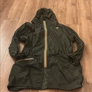 K-Way Hooded long raincoat
